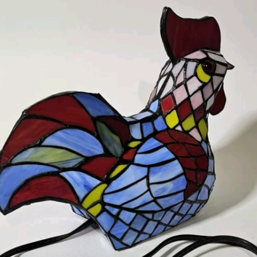 Mossiac Tiffany Style Stained Glass Chicken
